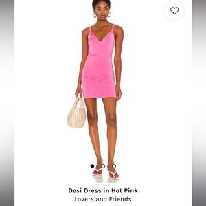 NWT Lovers and Friends Hot Pink Desi Dress
